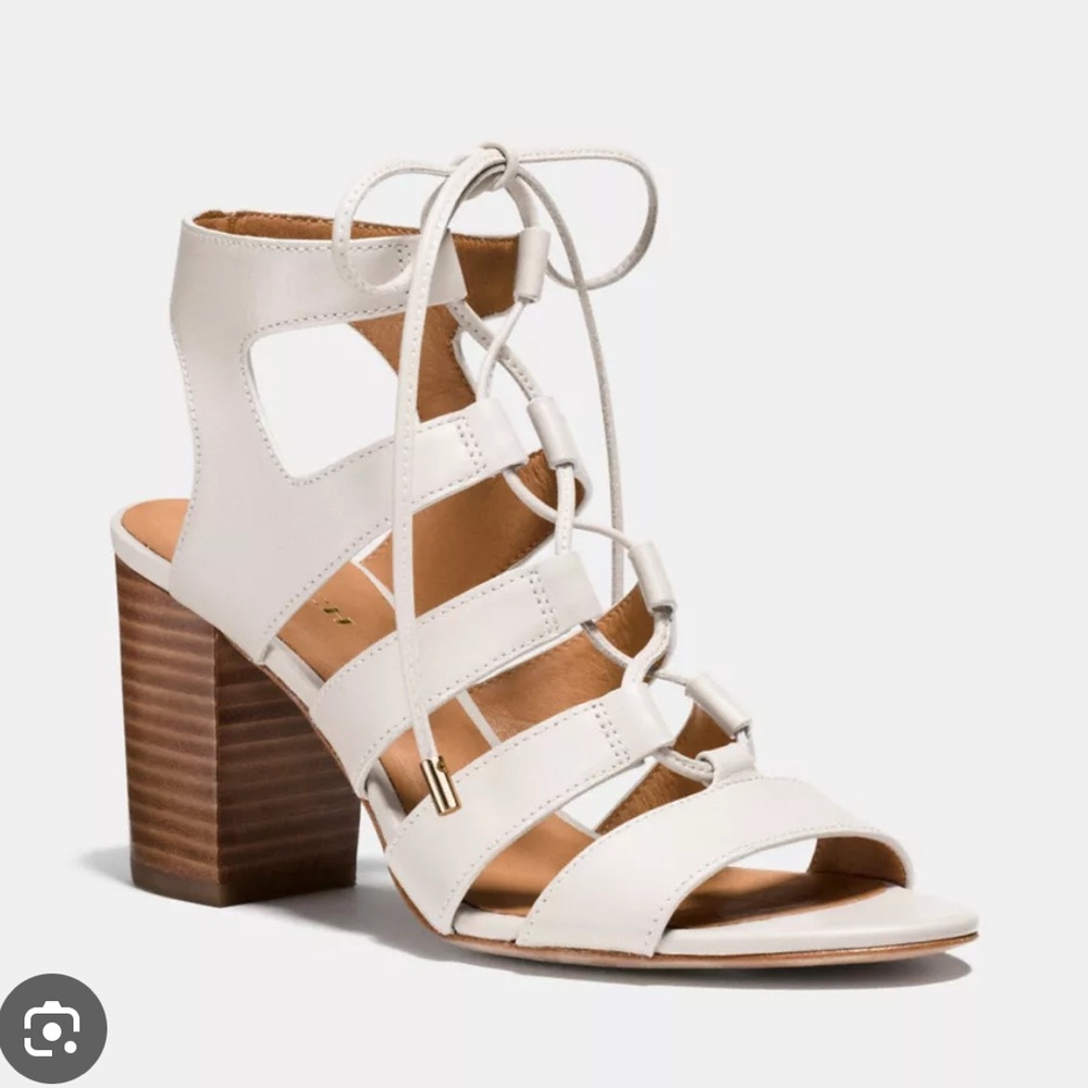 Coach Tan Strappy Sandals 6.5